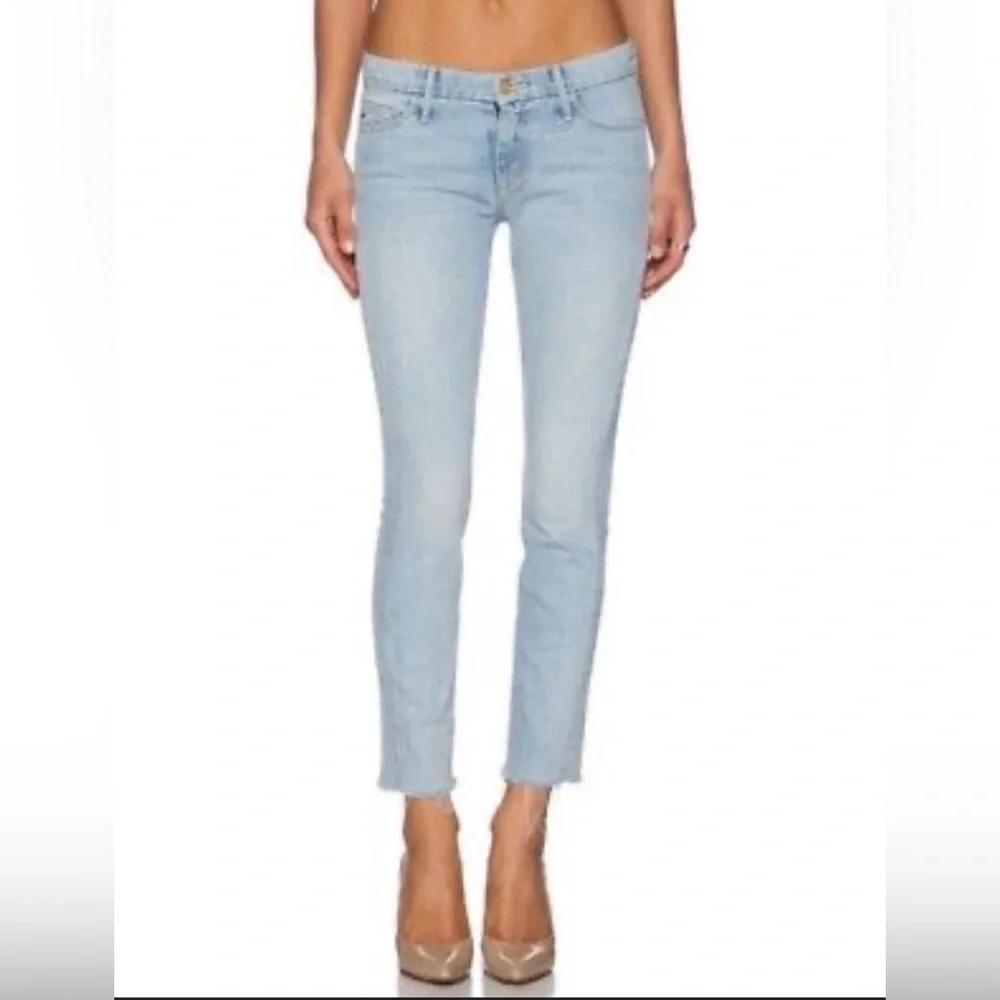 MOTHER X candice women’s The Looker ankle fray in Angel with 100 wings size 27